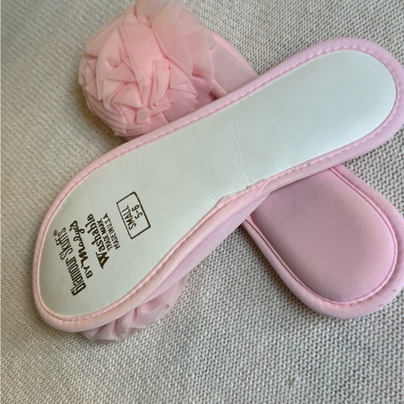 Vintage Madye's Pink Ruffle Glamour Skuffs Slippers Boudoir Size Small 5-6 WOW - Picture 7 of 12